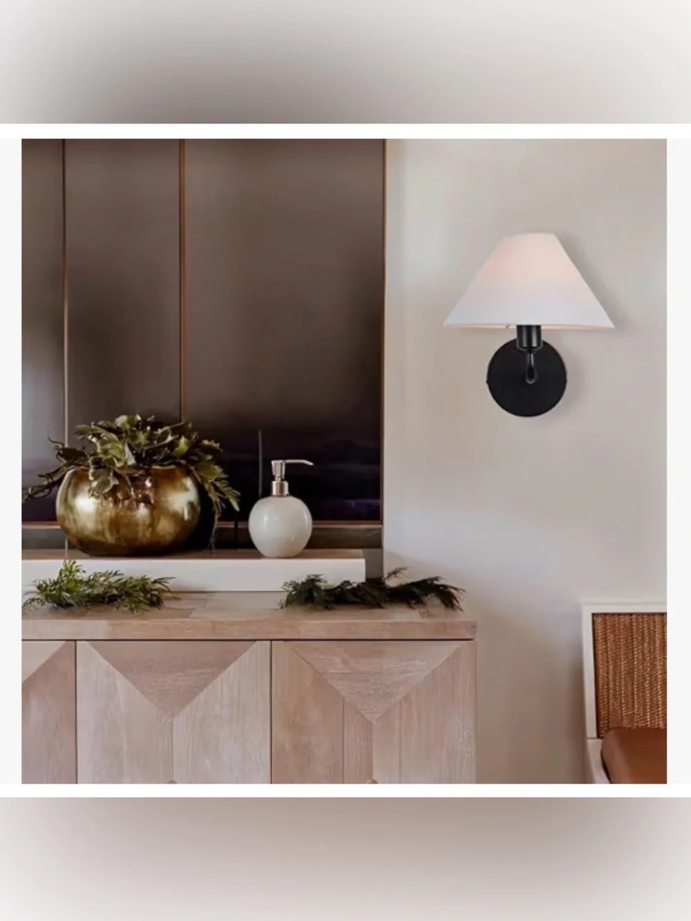 Modern Linen Indoor Light Fixtures With Shade Sconce, Elegant Linen Glow Sconce